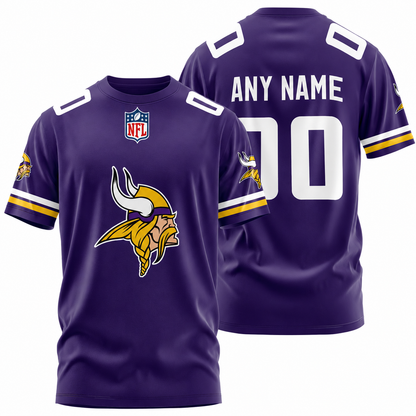 LIMITED EDITION - NEW CUSTOMIZED NFL05 MVK MINNESOTA VIKINGS T-SHIRT, POLO SHIRT, ZIP POLO SHIRT, SWEATSHIRT, HOODIE & ZIP HOODIE