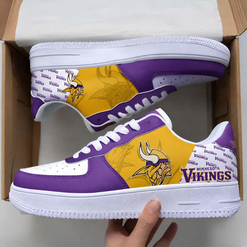 [SPECIAL OFFER] NEW CUSTOMIZED NFL05 MVK MINNESOTA VIKINGS AF1 SNEAKERS