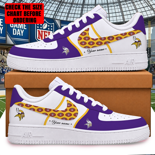 LIMITED EDITION - NEW CUSTOMIZED NFL05 MVK MINNESOTA VIKINGS AF1 SHOES