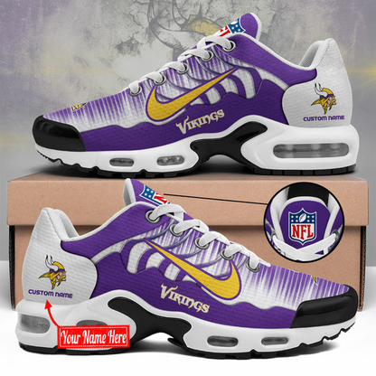 LIMITED EDITION - NEW CUSTOMIZED NFL05 MVK MINNESOTA VIKINGS UNISEX AIR MAX PLUS SNEAKERS