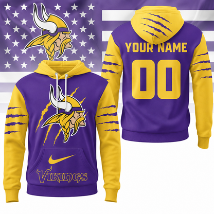LIMITED EDITION - NEW CUSTOMIZED NFL05 MVK MINNESOTA VIKINGS T-SHIRT, POLO SHIRT, ZIP POLO SHIRT, SWEATSHIRT, HOODIE & ZIP HOODIE