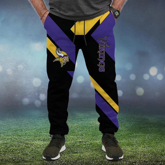 LIMITED EDITION - NEW CUSTOMIZED NFL05 MVK MINNESOTA VIKINGS SWEATPANTS
