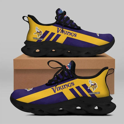LIMITED EDITION - NEW CUSTOMIZED NFL05 MVK MINNESOTA VIKINGS UNISEX MAX SOUL SHOES