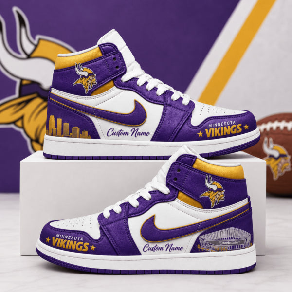 [SPECIAL OFFER] NEW CUSTOMIZED NFL05 MVK MINNESOTA VIKINGS AIR JORDAN 1