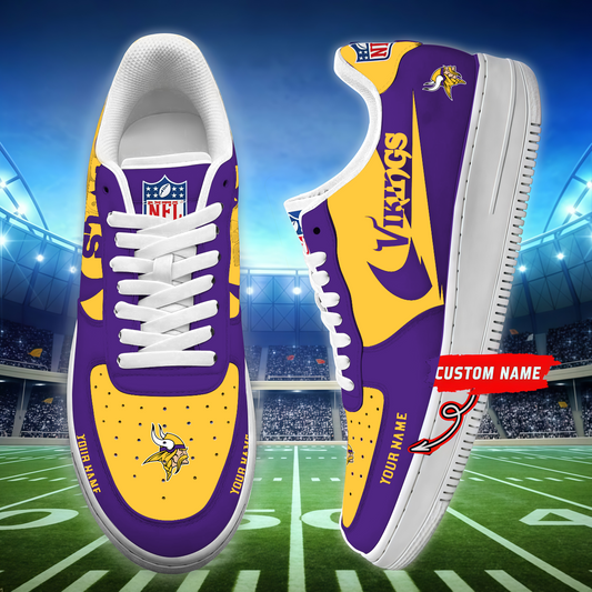 [SPECIAL OFFER] NEW CUSTOMIZED NFL05 MVK MINNESOTA VIKINGS AF1 SNEAKERS