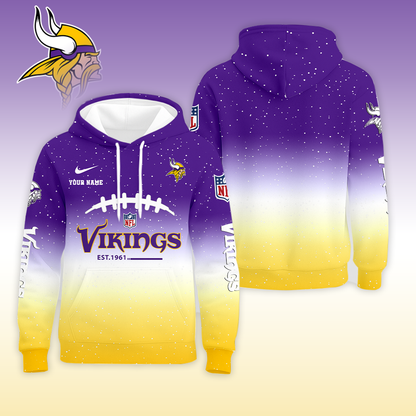 LIMITED EDITION - NEW CUSTOMIZED NFL05 MVK MINNESOTA VIKINGS UNISEX T-SHIRT, POLO, HOODIE & JACKETS