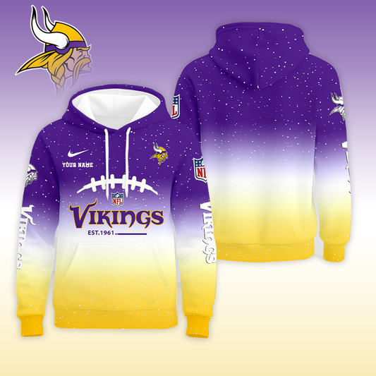 LIMITED EDITION - NEW CUSTOMIZED NFL05 MVK MINNESOTA VIKINGS UNISEX T-SHIRT, POLO, HOODIE & JACKETS
