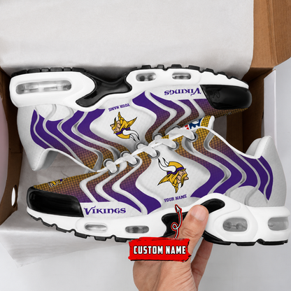 LIMITED EDITION - NEW CUSTOMIZED NFL05 MVK MINNESOTA VIKINGS AIR MAX PLUS SNEAKERS