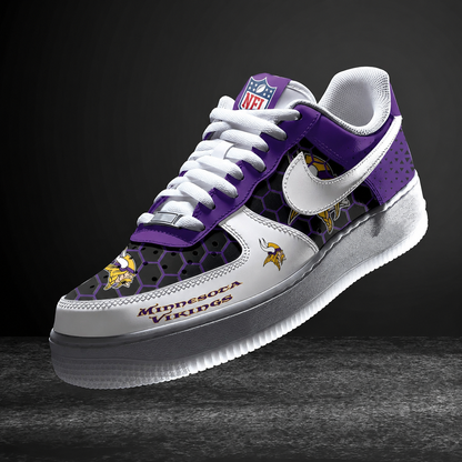 LIMITED EDITION - NEW CUSTOMIZED NFL05 MVK MINNESOTA VIKINGS AF1 SNEAKERS