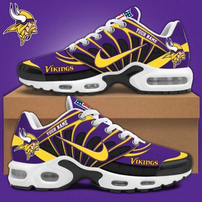 LIMITED EDITION - NEW CUSTOMIZED NFL05 MVK MINNESOTA VIKINGS AIR MAX PLUS SNEAKERS