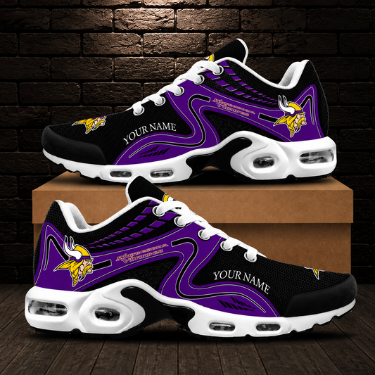 LIMITED EDITION - NEW CUSTOMIZED NFL05 MVK MINNESOTA VIKINGS AIR MAX PLUS SNEAKERS