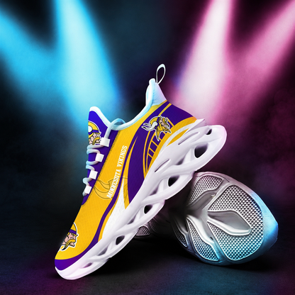 LIMITED EDITION - NEW CUSTOMIZED NFL05 MVK MINNESOTA VIKINGS UNISEX MAX SOUL SHOES