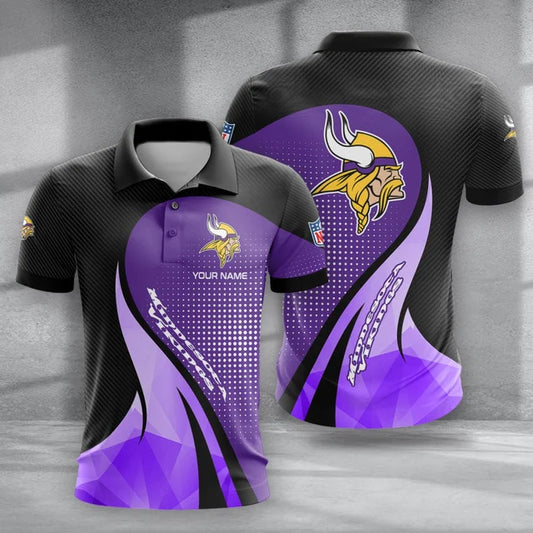 LIMITED EDITION - NEW CUSTOMIZED NFL05 MVK MINNESOTA VIKINGS POLO, T-SHIRT & SHORT PANTS SET
