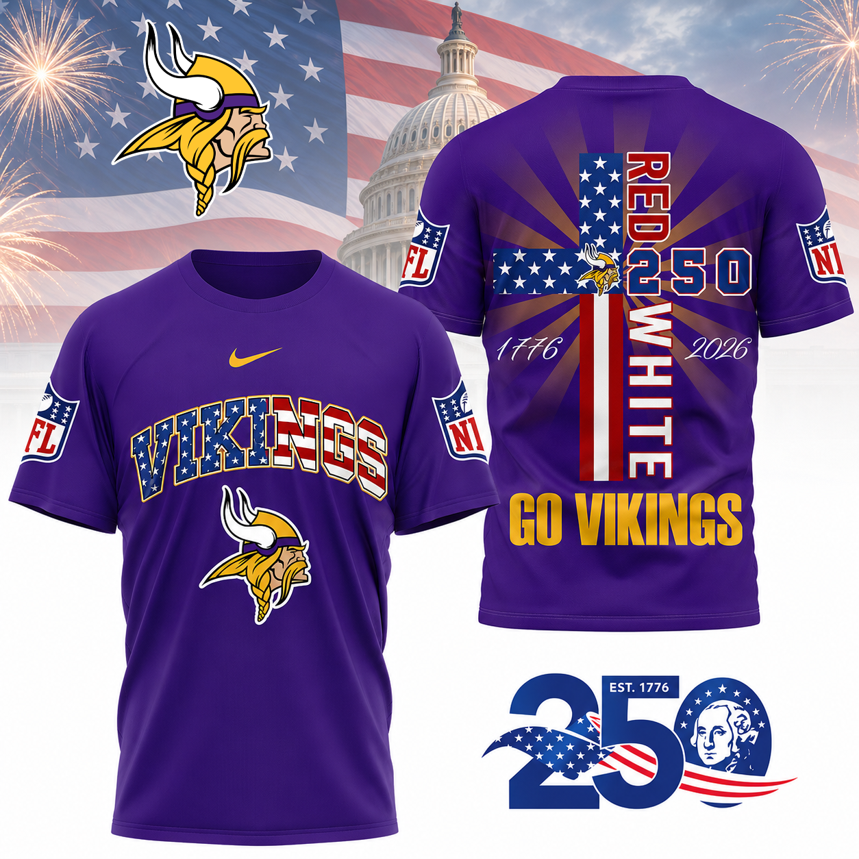 LIMITED EDITION - NEW CUSTOMIZED NFL05 MVK MINNESOTA VIKINGS T-SHIRT, POLO SHIRT, ZIP POLO SHIRT, SWEATSHIRT, HOODIE & ZIP HOODIE