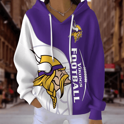 [SPECIAL OFFER] NEW CUSTOMIZED NFL05 MVK MINNESOTA VIKINGS RIBBED HOODIE & SWEATSHIRT