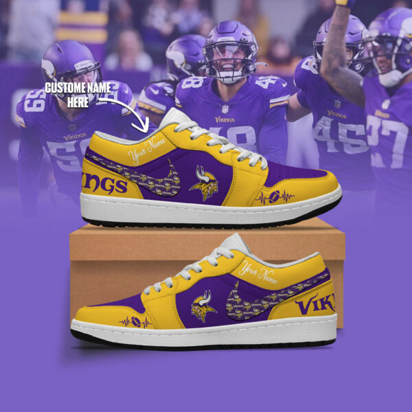 [SPECIAL OFFER] NEW CUSTOMIZED NFL05 MVK MINNESOTA VIKINGS AIR JORDAN LOW SHOES