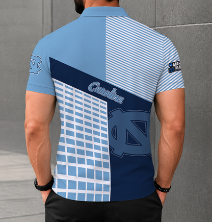 VIRAL EDITION - NEW CUSTOMIZED NCAA MAM05 NTH NORTH CAROLINA TAR HEELS POLO SHIRT