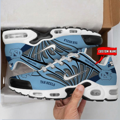 LIMITED EDITION - NEW CUSTOMIZED MAM NCAA05 NTH NC TAR HEELS UNISEX AIR MAX PLUS SNEAKERS