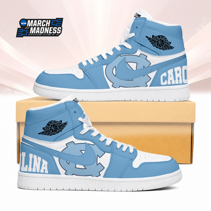 LIMITED EDITION - NEW CUSTOMIZED NCAA MAM05 NTH NORTH CAROLINA TAR HEELS AIR JORDAN SNEAKERS