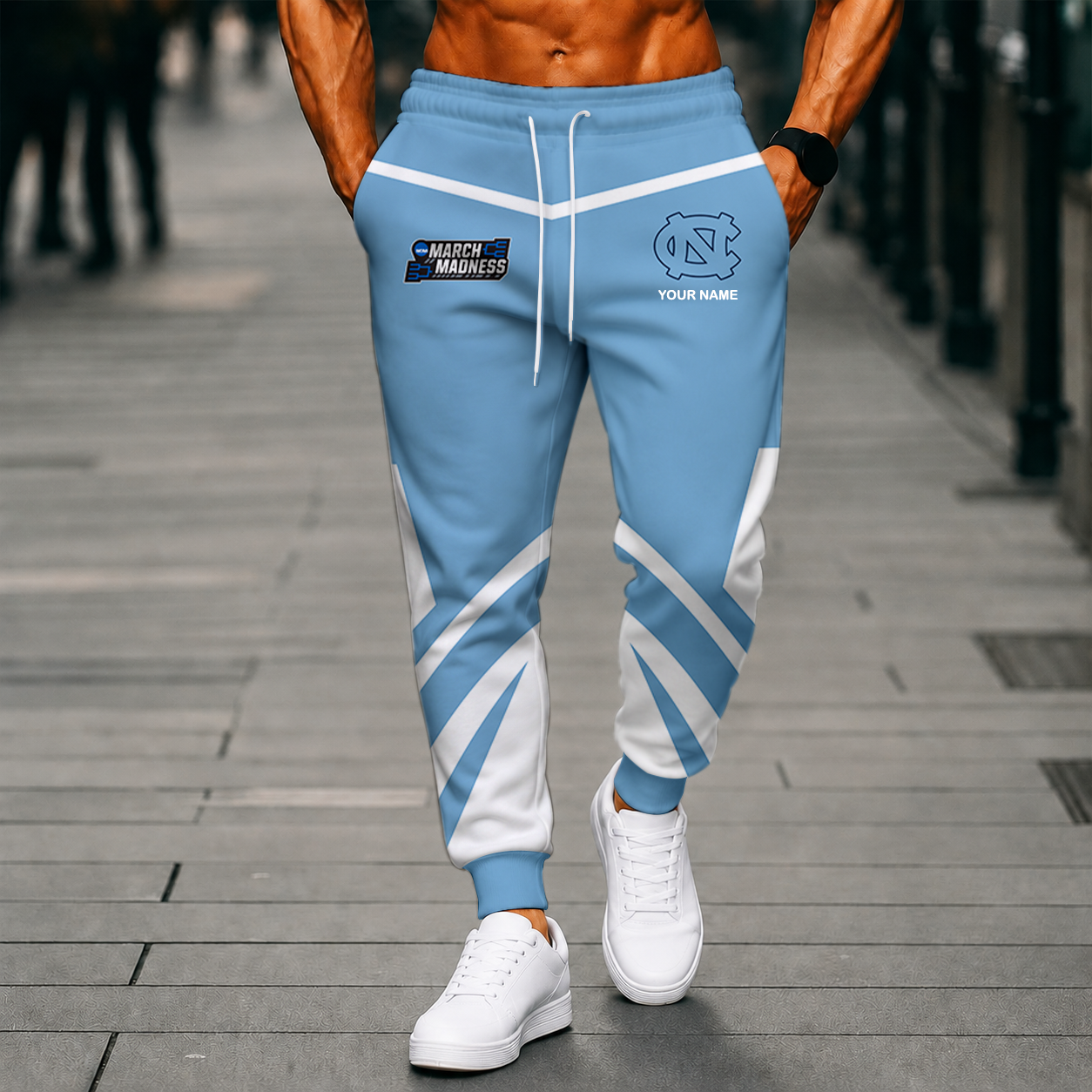 LIMITED EDITION - NEW CUSTOMIZED NCAA MAM05 NTH NORTH CAROLINA TAR HEELS SWEATPANTS