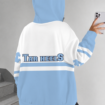 [FAN FAVORITE] NEW CUSTOMIZED NCAA MAM05 NTH NORTH CAROLINA TAR HEELS STRAPPY ZIP HOODIE