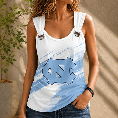 [FAN FAVORITE] NEW CUSTOMIZED NCAA CWS29 NTH NORTH CAROLINA TAR HEELS O-RING SHOULDER TANK TOP