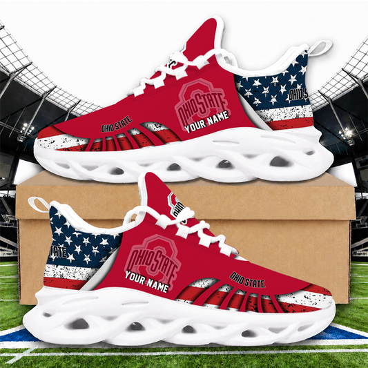 [FAN FAVORITE] NEW CUSTOMIZED NCAA FBS05 OSB OHIO STATE BUCKEYES CLUNKY SNEAKERS