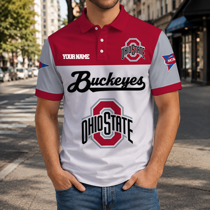 EXCLUSIVE EDITION - NEW CUSTOMIZED NCAA FBS05 OSB OHIO STATE BUCKEYES POLO SHIRT, ZIP POLO SHIRT & T-SHIRTS