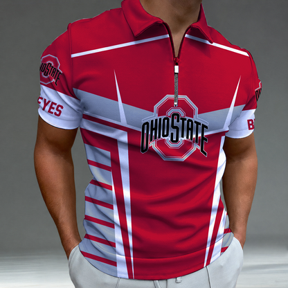 [FAN FAVORITE] NEW CUSTOMIZED NCAA FBS05 OSB OHIO STATE BUCKEYES POLO SHIRT