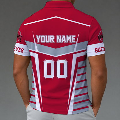 [FAN FAVORITE] NEW CUSTOMIZED NCAA FBS05 OSB OHIO STATE BUCKEYES POLO SHIRT