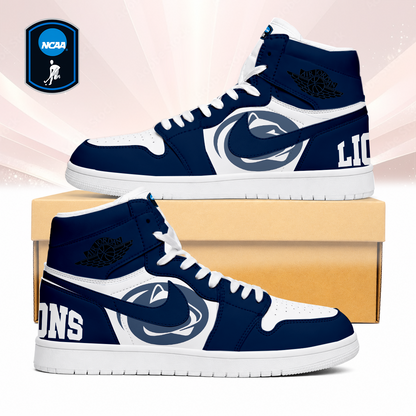 LIMITED EDITION - NEW CUSTOMIZED NCAA CFH05 PNL PENN STATE NITTANY LIONS AIR JORDAN SNEAKERS