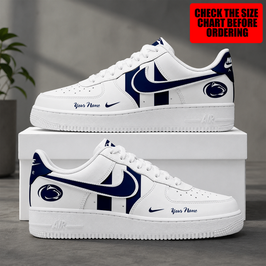 [FAN FAVORITE] NEW CUSTOMIZED NCAA CFH05 PNL PENN STATE NITTANY LIONS AF1 SHOES