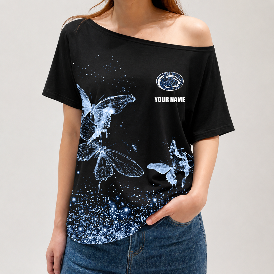 [FAN FAVORITE] NEW CUSTOMIZED NCAA CFH05 PNL PENN STATE NITTANY LIONS OFF-SHOULDER SHIRT