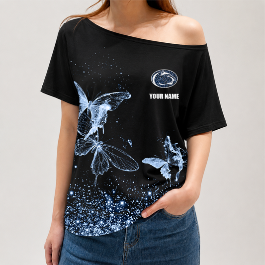 [FAN FAVORITE] NEW CUSTOMIZED NCAA CFH05 PNL PENN STATE NITTANY LIONS OFF-SHOULDER SHIRT