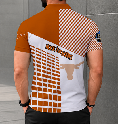 VIRAL EDITION - NEW CUSTOMIZED NCAA CWS05 TXL TEXAS LONGHORNS POLO SHIRT
