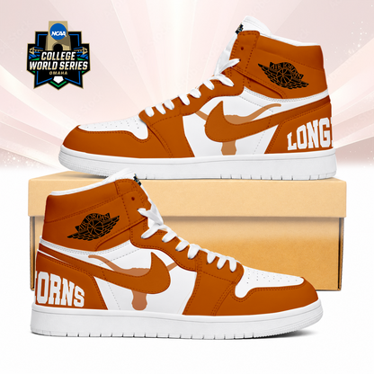 LIMITED EDITION - NEW CUSTOMIZED NCAA CWS05 TXL TEXAS LONGHORNS AIR JORDAN SNEAKERS