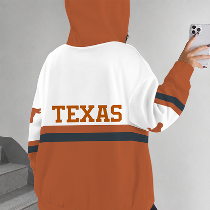 [FAN FAVORITE] NEW CUSTOMIZED NCAA CWS05 TXL TEXAS LONGHORNS ZIP HOODIE