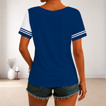 LIMITED EDITION - NEW CUSTOMIZED NBA05 MTW MINNESOTA TIMBERWOLVES V-NECK FEMALE SHIRT