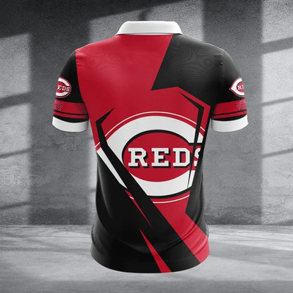 [FLASH SALE] NEW CUSTOMIZED MLB05 CRS CINCINNATI REDS ZIP POLO SHIRT