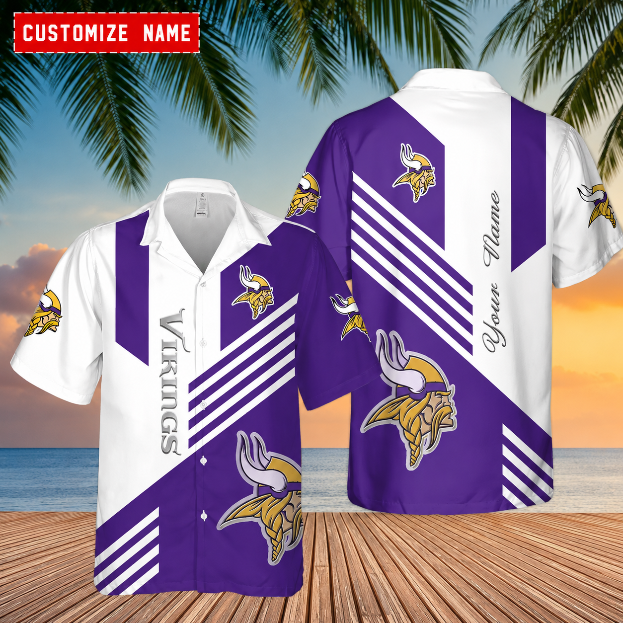 [SPECIAL OFFER] NEW CUSTOMIZED NFL05 MVK MINNESOTA VIKINGS UNISEX HAWAIIAN SHIRT