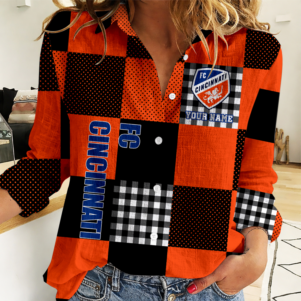 LIMITED EDITION - NEW CUSTOMIZED MLS05 FCC FC CINCINNATI WOMEN CASUAL SHIRT