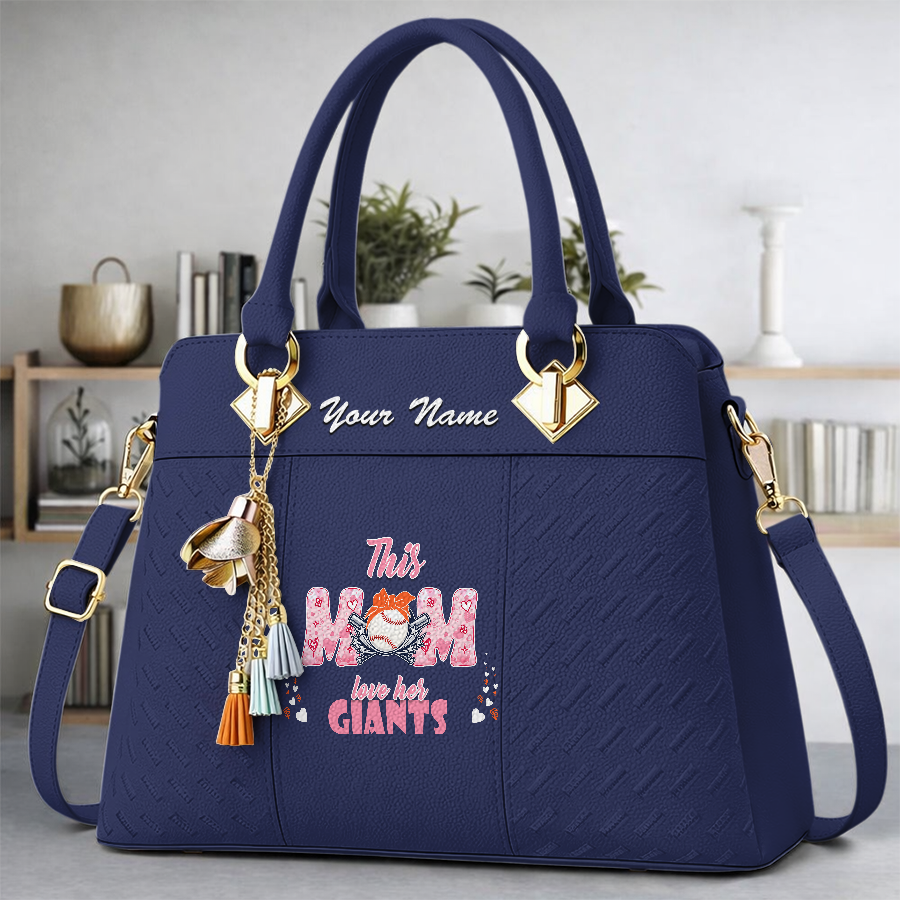 LIMITED EDITION - NEW CUSTOMIZED MLB06 SFG SAN FRANCISCO GIANTS ZIP HANDBAG MULTICOLOR