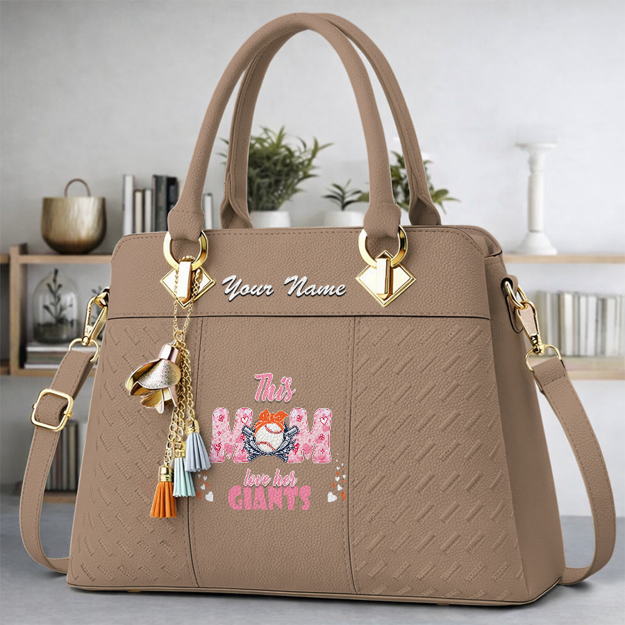 LIMITED EDITION - NEW CUSTOMIZED MLB06 SFG SAN FRANCISCO GIANTS ZIP HANDBAG MULTICOLOR