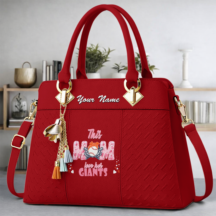 LIMITED EDITION - NEW CUSTOMIZED MLB06 SFG SAN FRANCISCO GIANTS ZIP HANDBAG MULTICOLOR