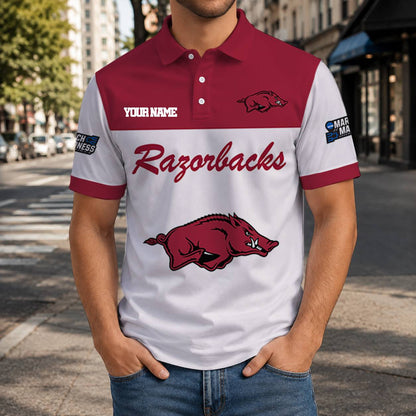 LIMITED EDITION - NEW CUSTOMIZED NCAA MAM06 AKR ARKANSAS RAZORBACKS T-SHIRT, POLO SHIRT, ZIP POLO SHIRT, SWEATSHIRT, HOODIE & ZIP HOODIE