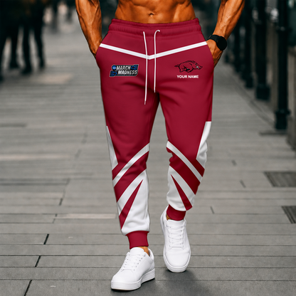 LIMITED EDITION - NEW CUSTOMIZED NCAA MAM06 AKR ARKANSAS RAZORBACKS SWEATPANTS