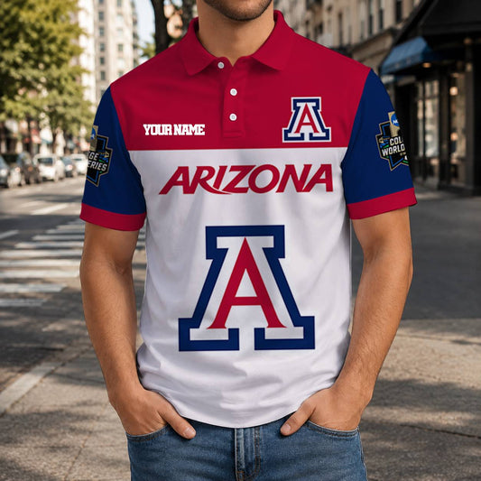 LIMITED EDITION - NEW CUSTOMIZED NCAA CWS06 ARW ARIZONA WILDCATS T-SHIRT, POLO SHIRT, ZIP POLO SHIRT, SWEATSHIRT, HOODIE & ZIP HOODIE
