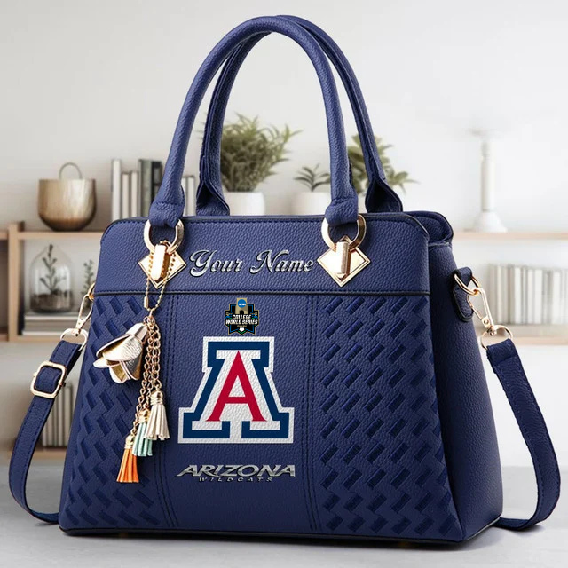LIMITED EDITION - NEW CUSTOMIZED NCAA CWS06 ARW ARIZONA WILDCATS ZIP HANDBAG MULTICOLOR