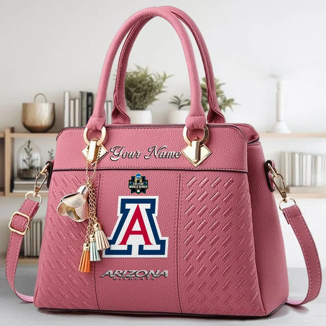 LIMITED EDITION - NEW CUSTOMIZED NCAA CWS06 ARW ARIZONA WILDCATS ZIP HANDBAG MULTICOLOR