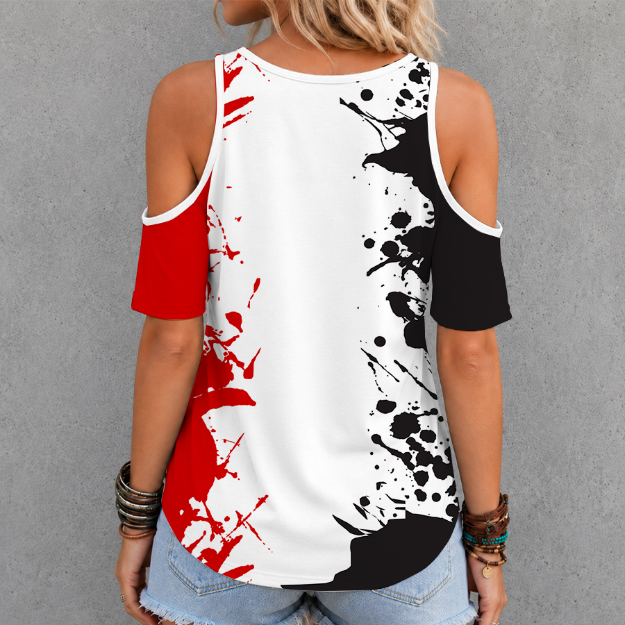 [FAN EXCLUSIVE] NEW CUSTOMIZED CFL06 CGY CALGARY STAMPEDERS STRAPPY CRISS CROSS V-NECK TOP